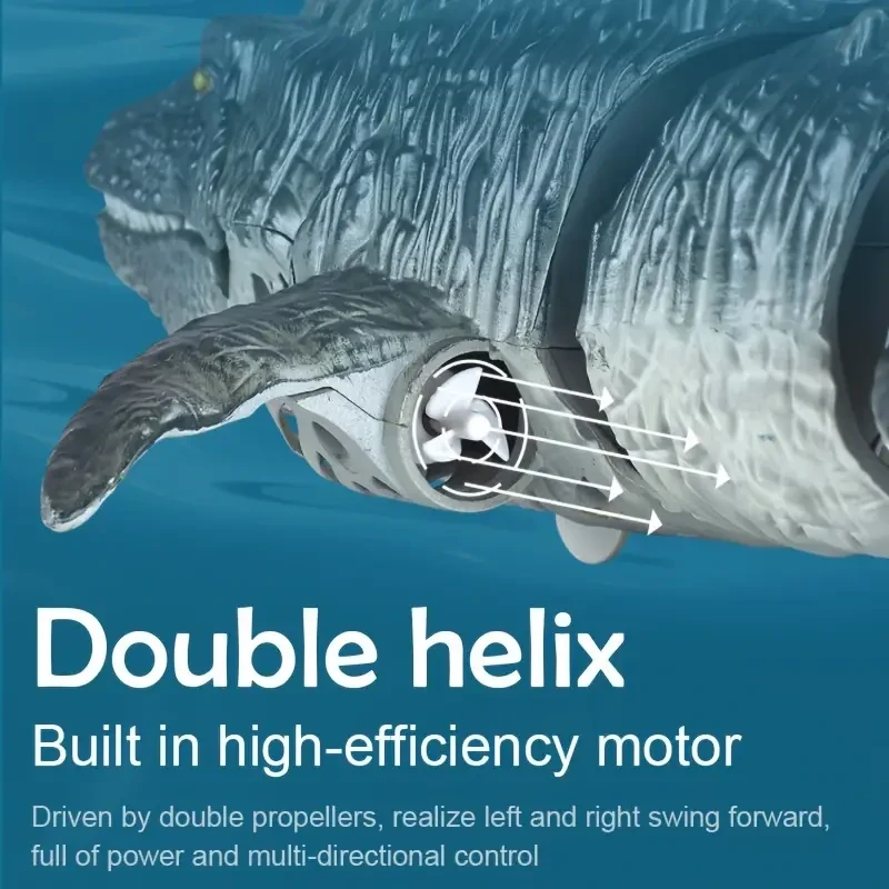 2.4G Remote Control Swimming Toy - Dual Propeller Drive with Realistic Detailing