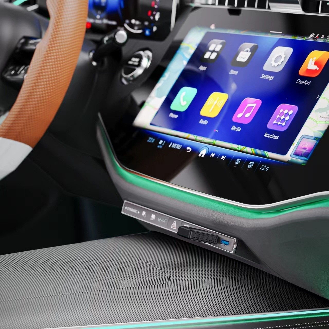 Two-in-one Wired To Wireless Car Interconnection