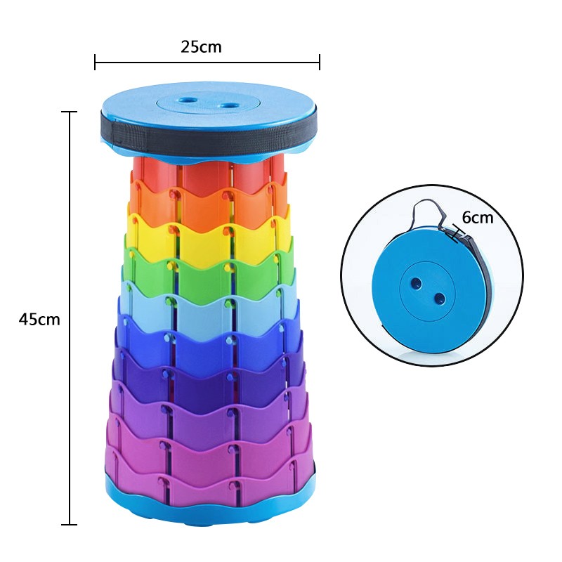 Folding Telescopic Stool  Outdoor Portable Folding Chair, Travel, Fishing, and Queuing Stool