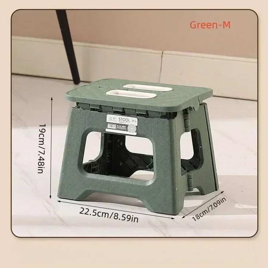 New Portable Folding Stool  Thickened Plastic Saddle Chair