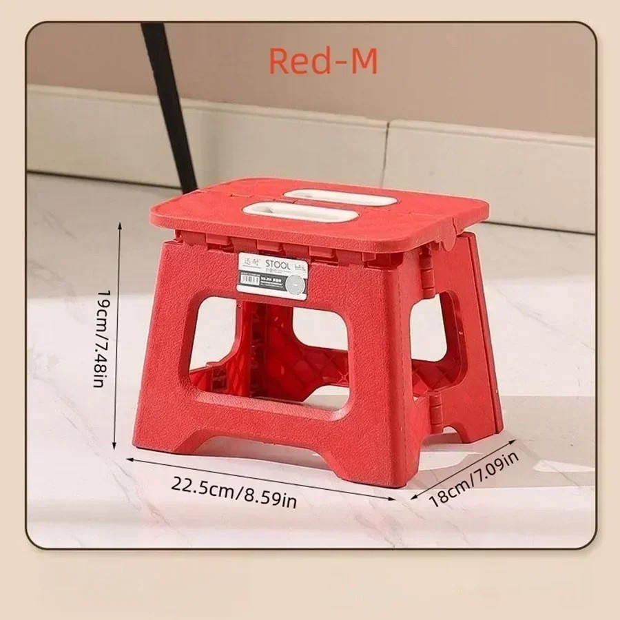 New Portable Folding Stool  Thickened Plastic Saddle Chair