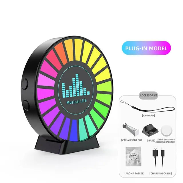 Led Music Sound Control Pickup Light Rhythm Lamp RGB Car Ambient Light Adjustabl Automotivo Strip For Automobiles Family Party