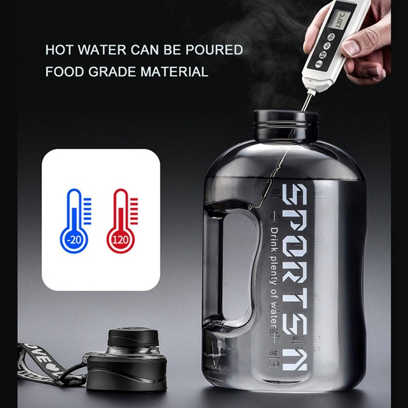 2.7/1.7L Insulated Water Bottle with Straw  Leakproof Fitness Bottle for Gym, Travel, Hiking, and Camping