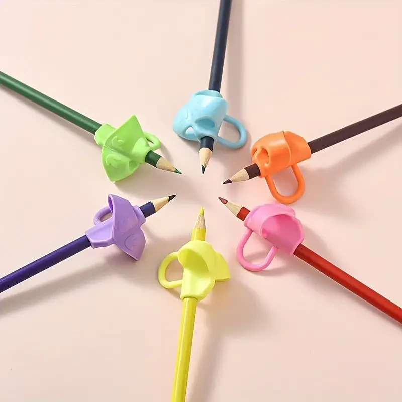 5pcs Student Grip Pen Corrector Set Elementary School Students