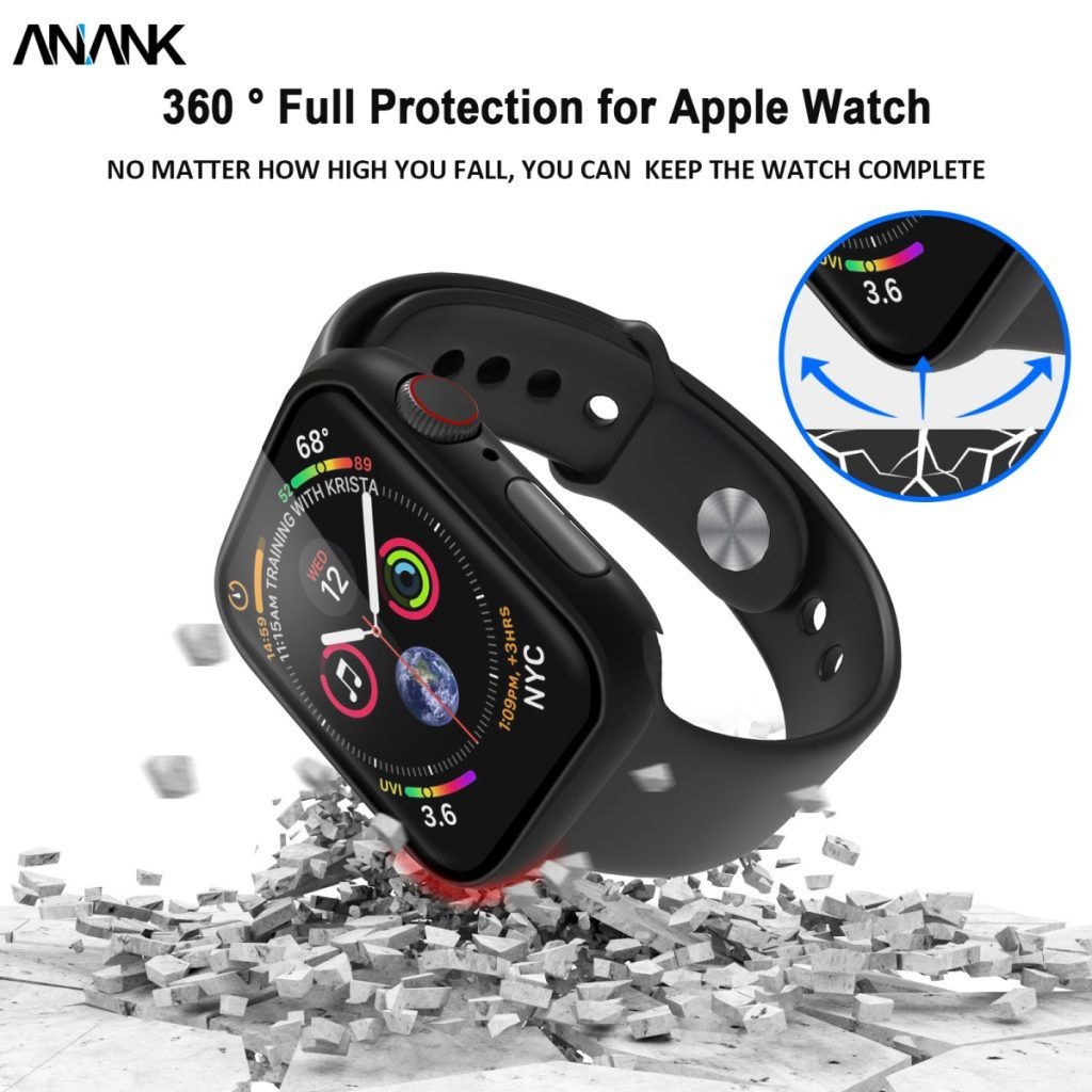 Apple Watch 44MM Screen Protector with Case, for 4,5,6, High Quality
