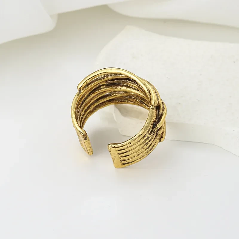 Retro Multi-coil Bracelet Open Index Finger