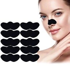 10pcs Activated Charcoal Nose Strips - Deep Cleansing & Blackhead Removal