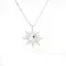 Fashion Cold Wind Retro Sun Flower Pendant Necklace Silver
