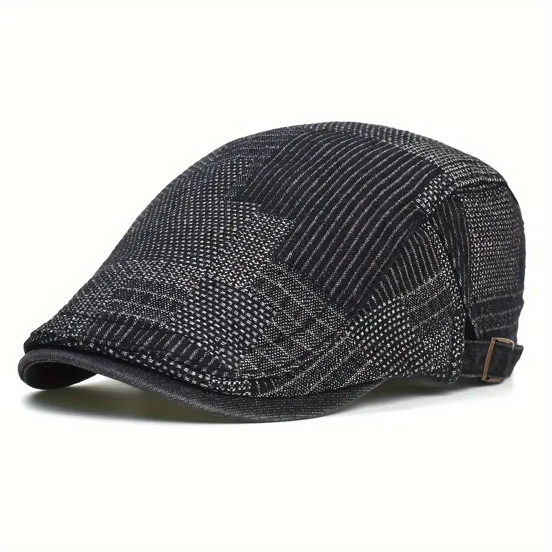 Cotton Denim Beret Cap