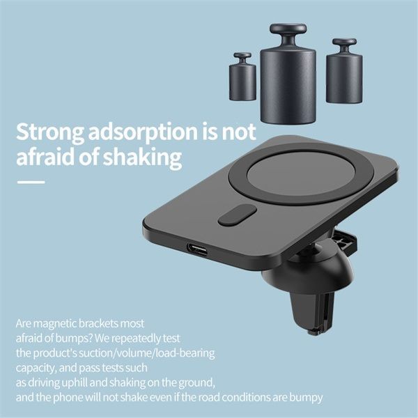 Magsafe Wireless Car Charger for iPhone12 13 and 14. Black