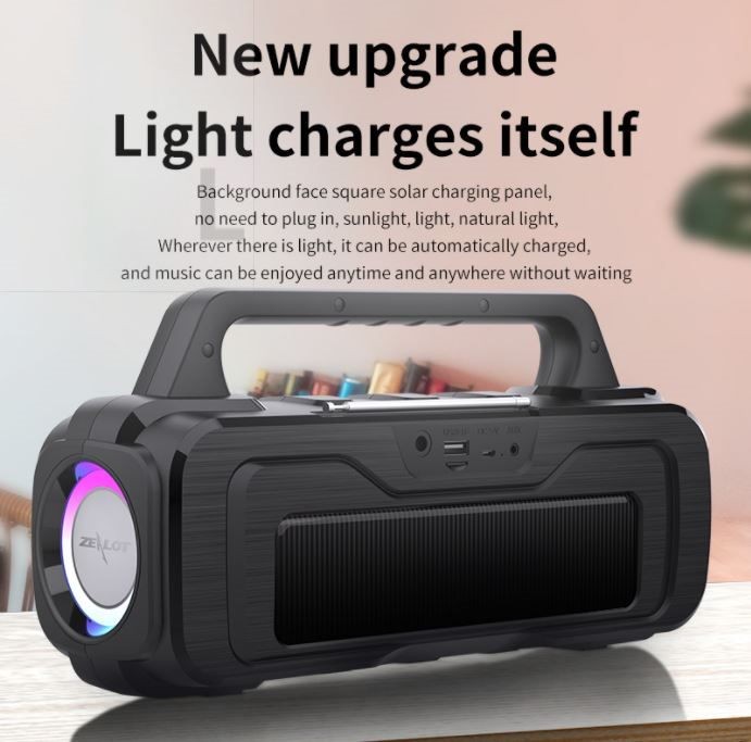 Speaker, Zealot P2, 40W, 8000mAh, With Wire Microphone,