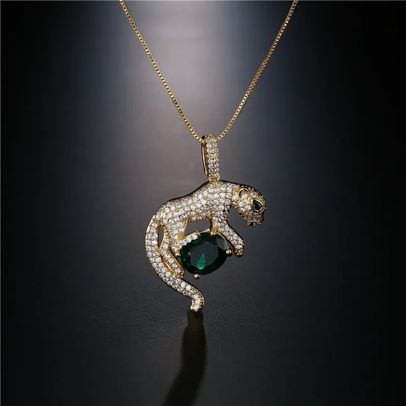 Retro Domineering Leopard Pendant Necklace