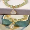 Wotian Jade Lucky Gold Leaf Bangle