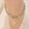 Wotian Jade Lucky Gold Leaf Bangle