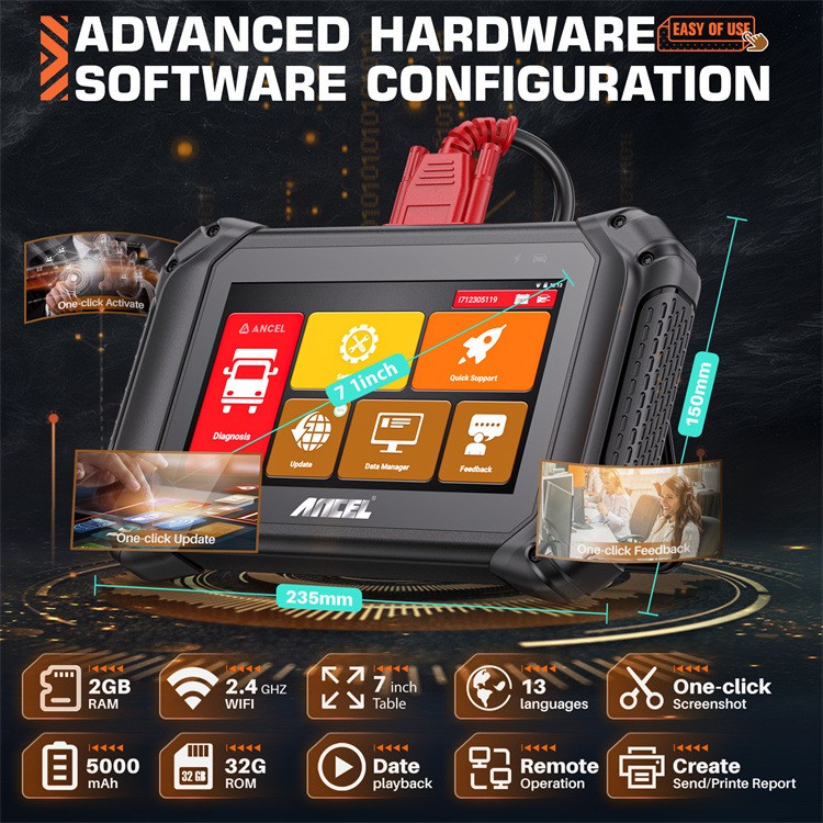 V5HD Truck Diagnostic Tool Mechanical Scanner