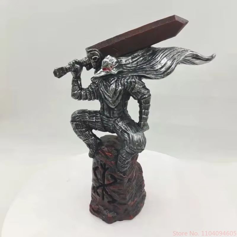 25cm Berserk Guts Action Figure  Berserker Armor Black Swordsman Model