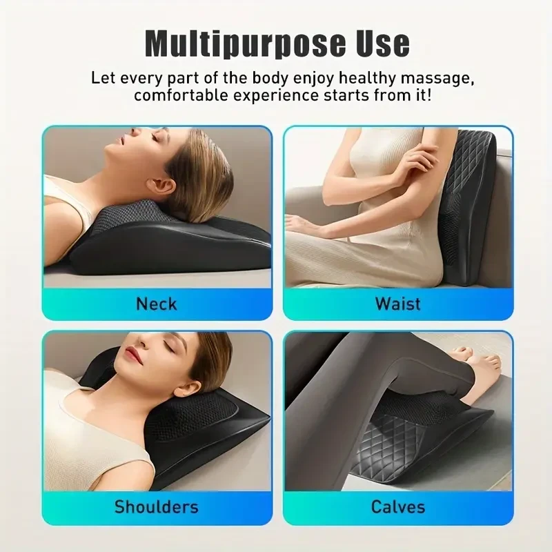 3D Shiatsu Neck & Back Massager Pillow With Heat
