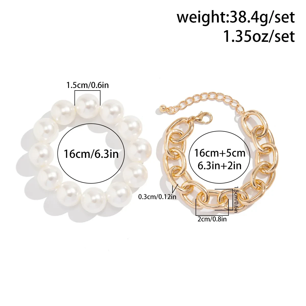 Exaggerated Big Round Bead Pearl Bracelet