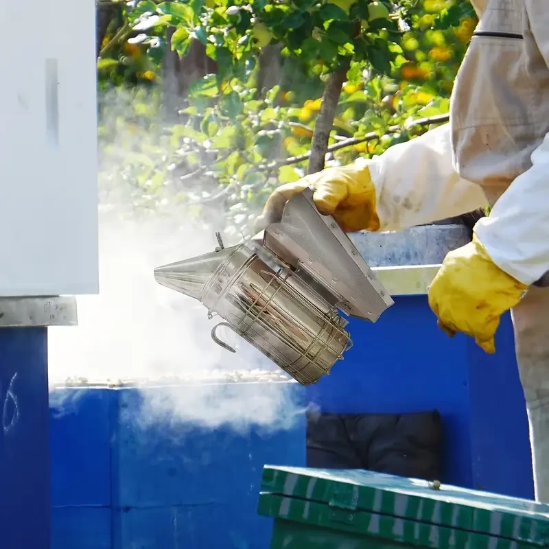 Stainless Steel Bee Hive Smoker With Heat Shield