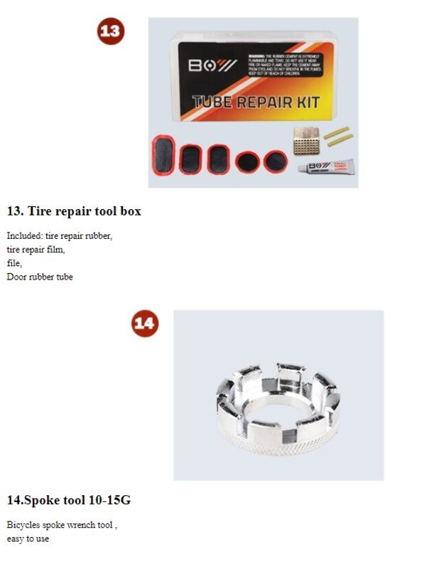 Bicycle Repair Tools Set Kit Bike Accessories