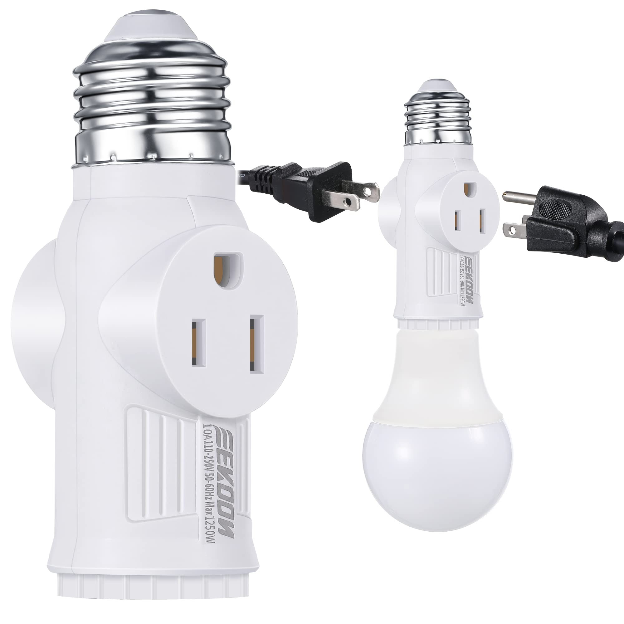 2 Pcs Light Bulb Adaptor