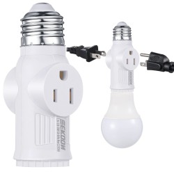 2 Pcs Light Bulb Adaptor