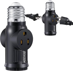 2 Pcs Light Bulb Adaptor