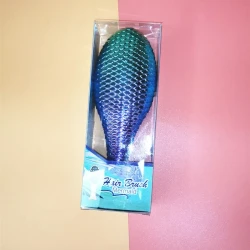 Electroplating Gradient Mermaid Massage Hairdressing Comb Anti-knot Deep