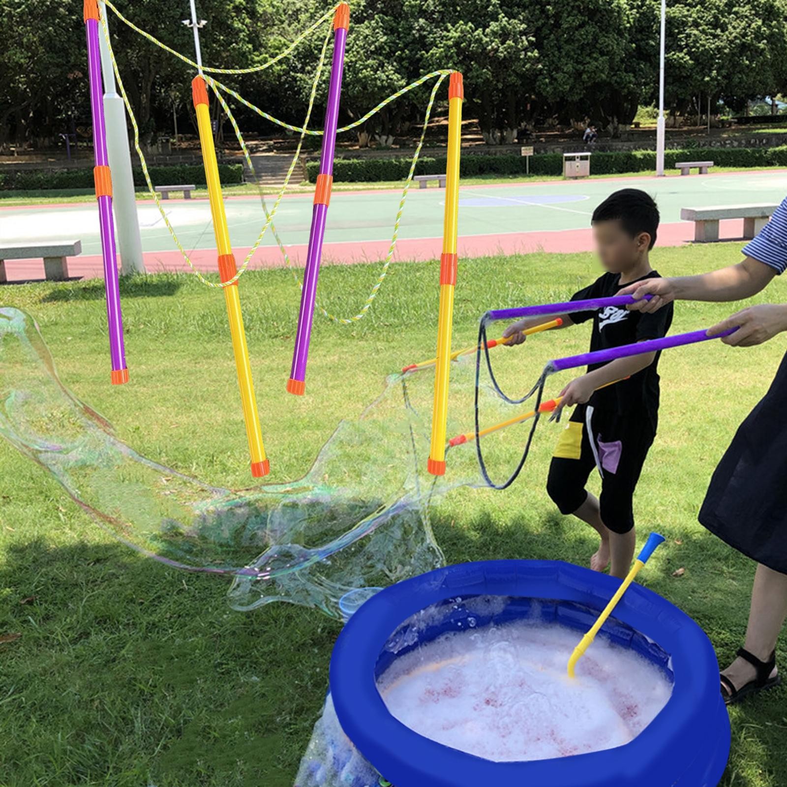 2 Large Bubble Wands - Summer Outdoor Activity Toys for Kids and Adults