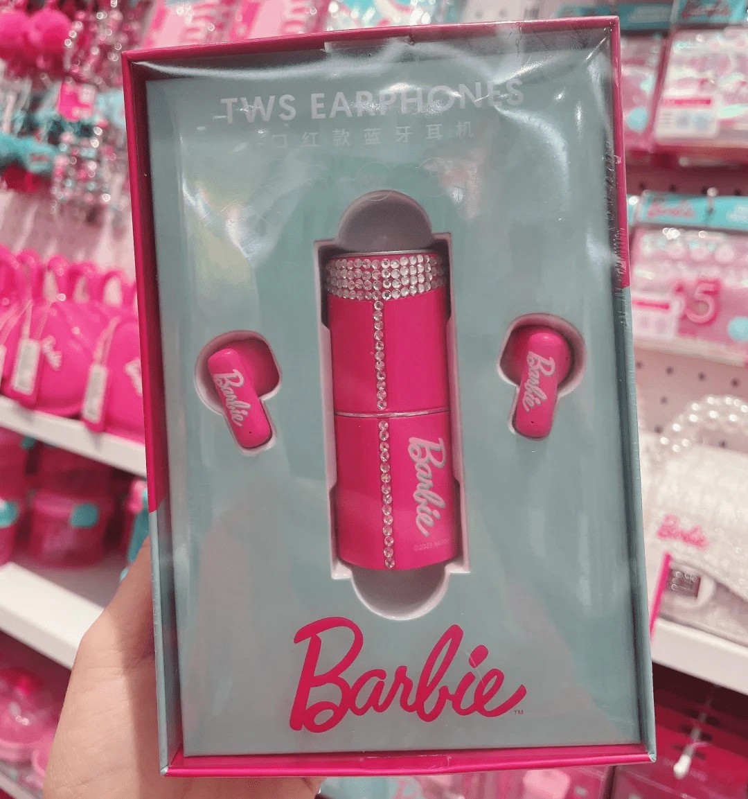 Genuine MINISO Barbie Series TWS Bluetooth Headphones  Pink Cute Creative Handbag Shape In-Ear Earplugs, Ideal Girls Holiday Gift