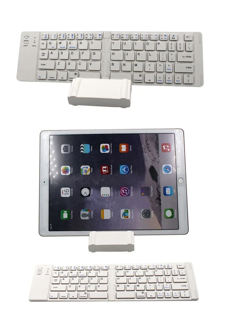 Folding Metal Bluetooth Foldable Keyboard Mini Bluetooth Wireless