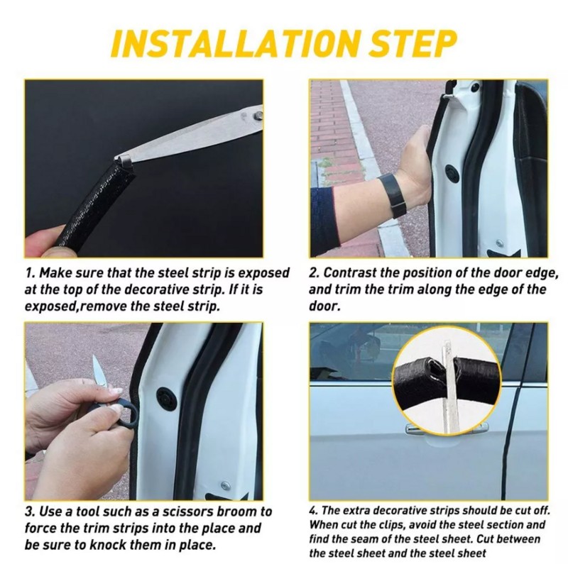 5M Car Door Seal Strip Protector Edge Trim