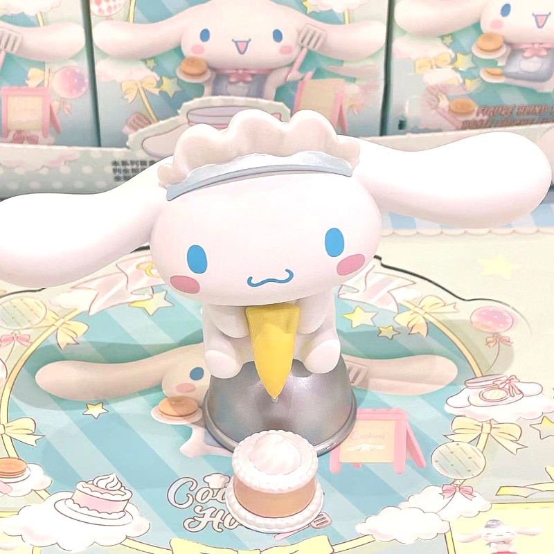 6 Boxes Cinnamoroll Cooking Blind Box  MINISO Sanrio Doll Model Decorative Ornaments for Children Toys, Birthday Gifts, Kawaii Trendy Animation