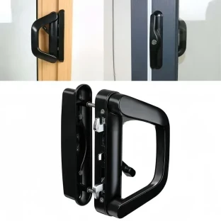 Glass Patio Sliding Door Lock Handle Set - Security Hardware with Key