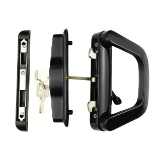 Glass Patio Sliding Door Lock Handle Set - Security Hardware with Key