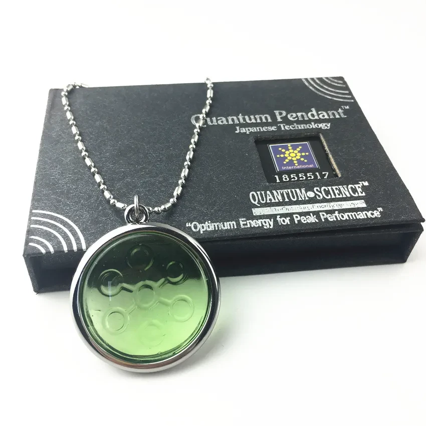 Green Lucite Glass Energy Pendant
