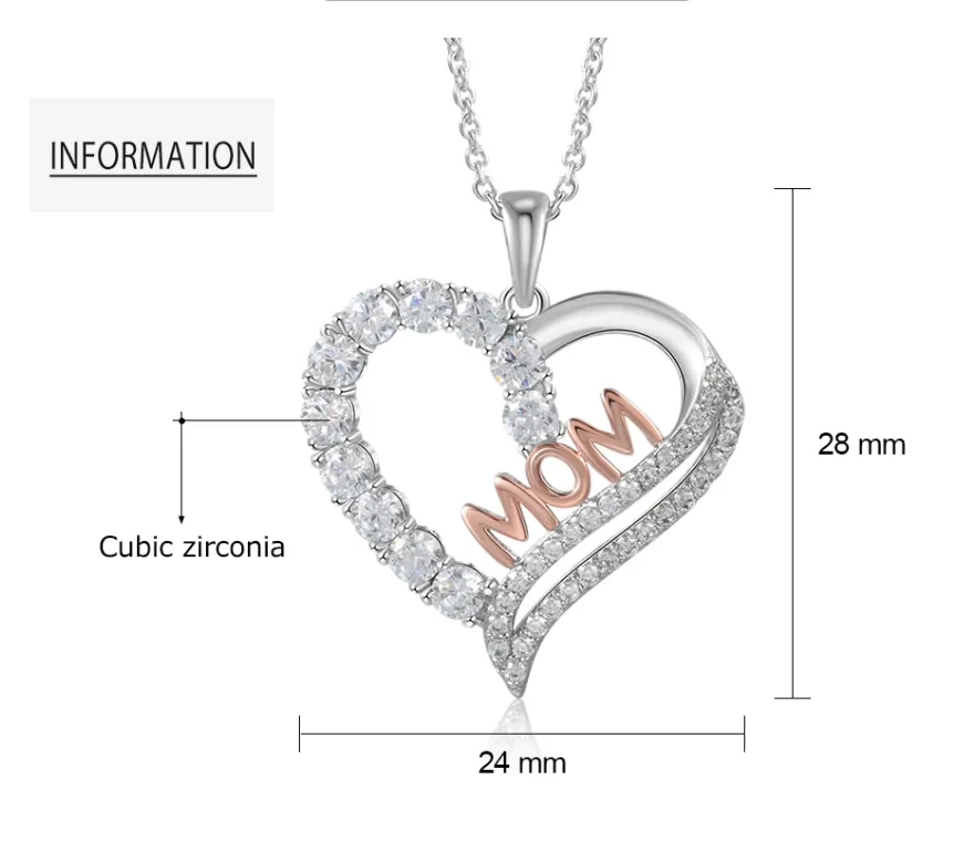 Mom Diamond Pendant Necklace