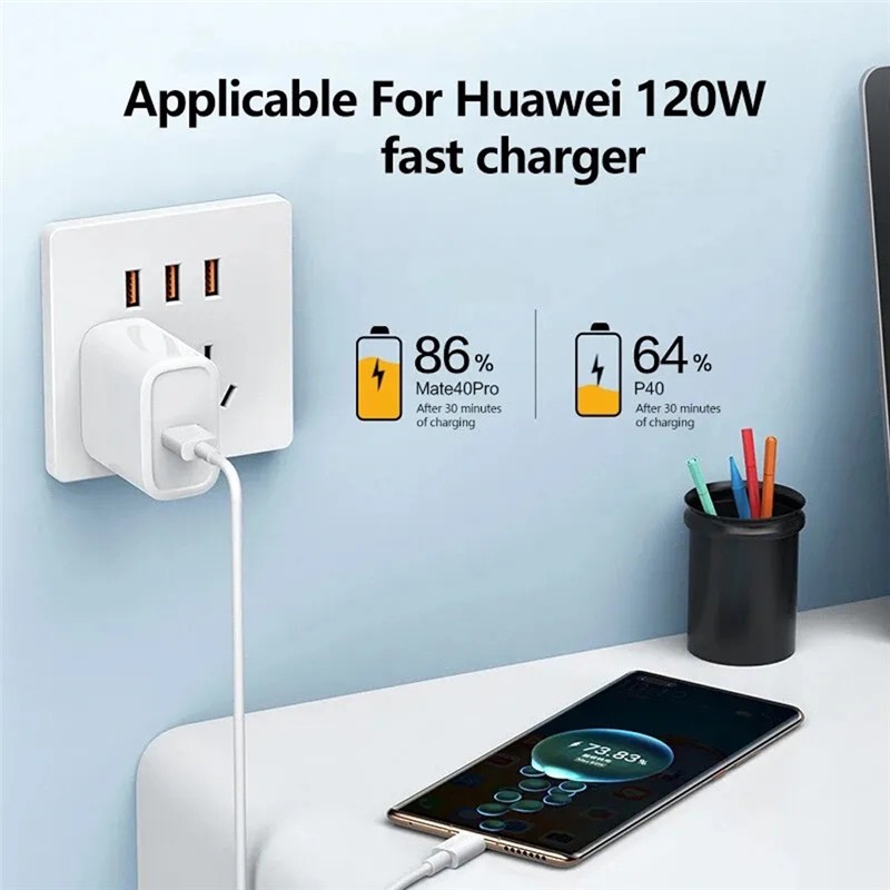 120W 10A Type-C Quick Charging Cable - Super Fast Charge Data Cord