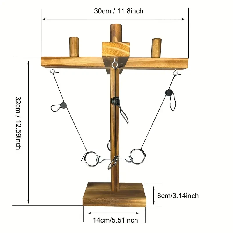 Wooden Ring Toss Game Set