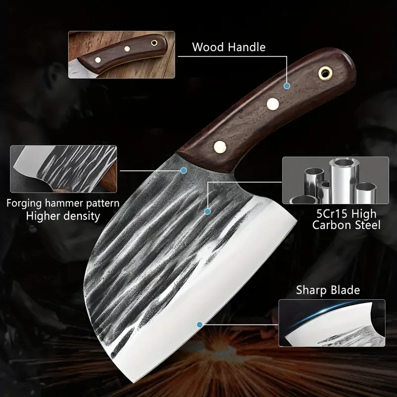 8PCS Professional Chef Butcher's Knife Set â High Carbon Steel Japanese Kitchen Knives + Storage Bag