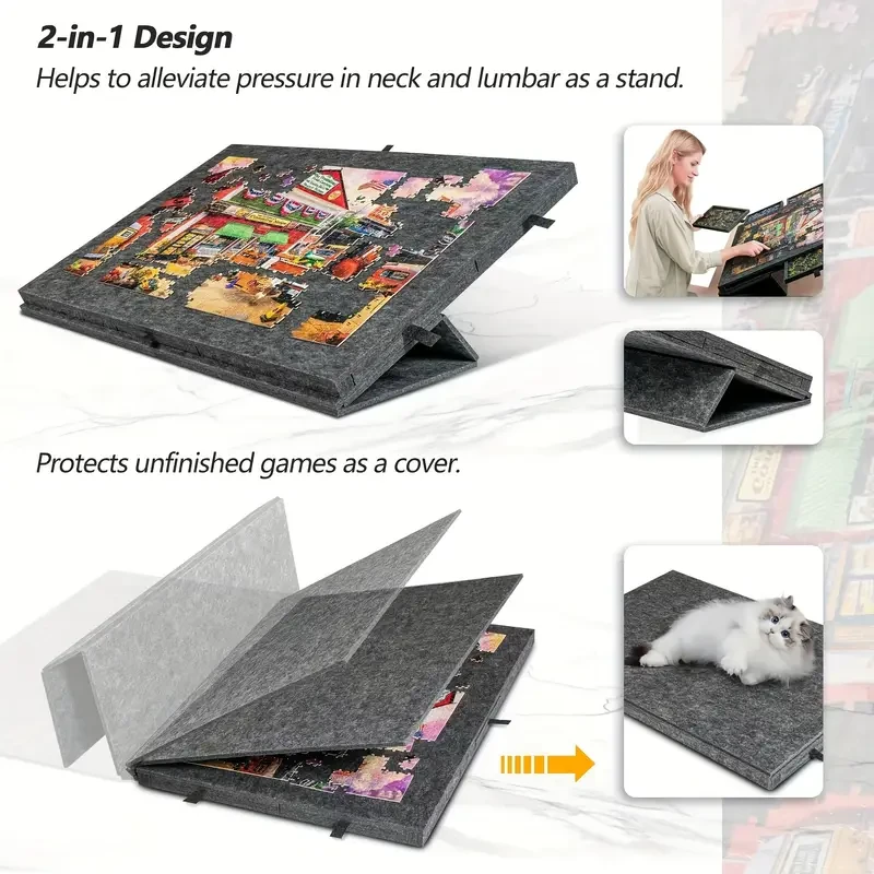 1pc 6-in-1 Brain Teaser Tabletop with Stand Cover