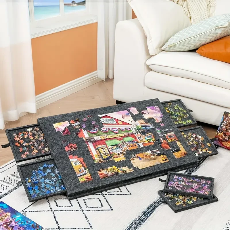 1pc 6-in-1 Brain Teaser Tabletop with Stand Cover