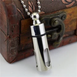 Perfume bottle pendant necklace