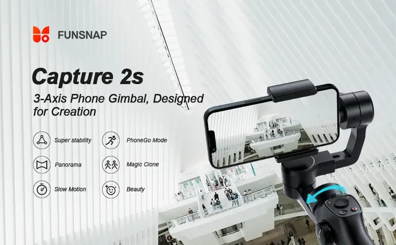 Capture 2s Combo 3-Axis Gimbal Phone Stabilizer