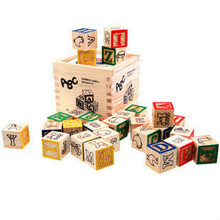 27 Children's Printed English Letters Building Block Box