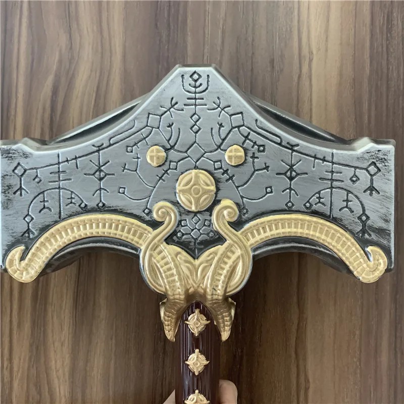 God of War 4 Cosplay Thor's Hammer  Thunder Stormbreaker Flame Tomahawk Axe Prop Weapon