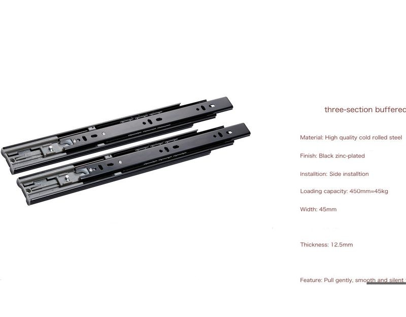250mm Drawer Runner Soft Close