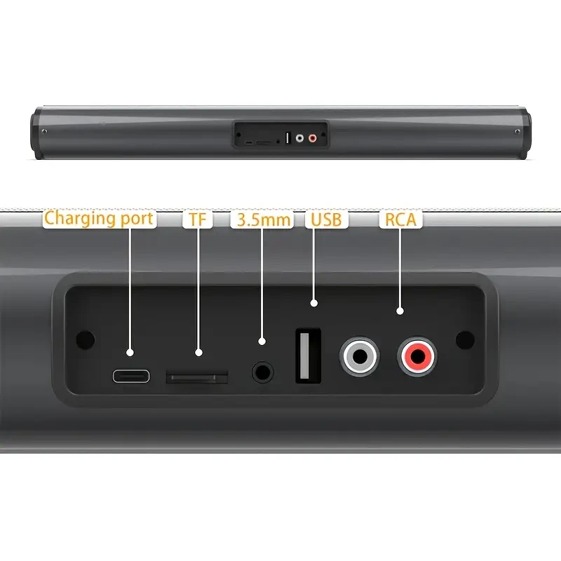 20W Wireless TV Sound Bar with Deep-Bass Subwoofer â Enhanced Surround Sound