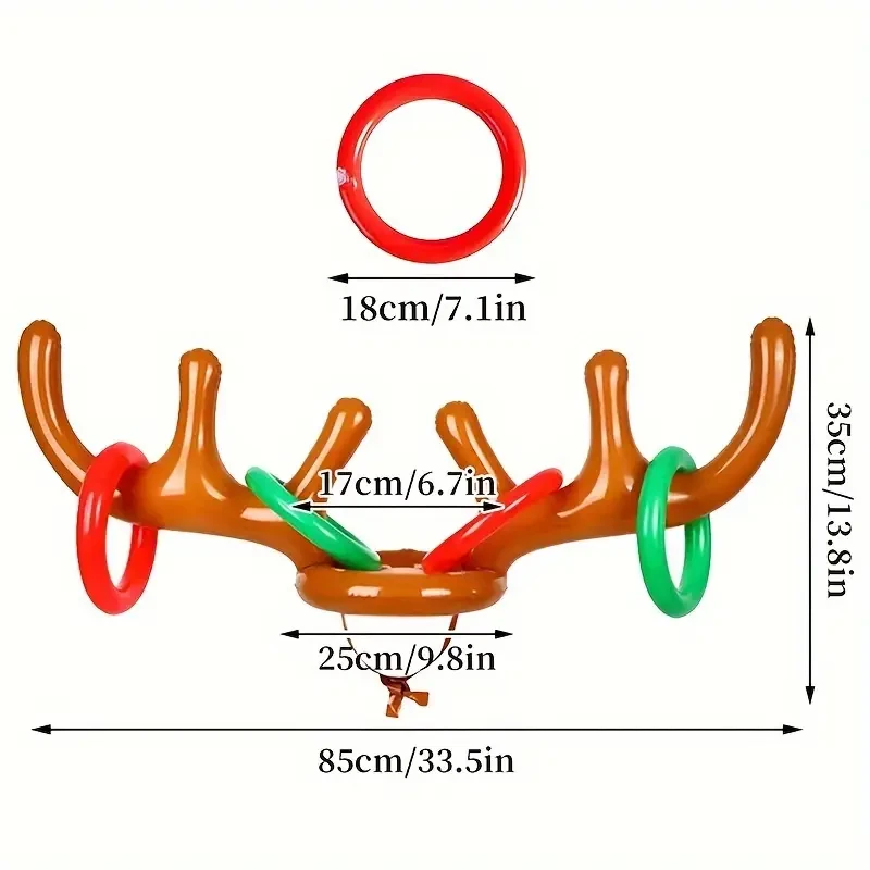 2 Sets of Inflatable Reindeer Antler Games