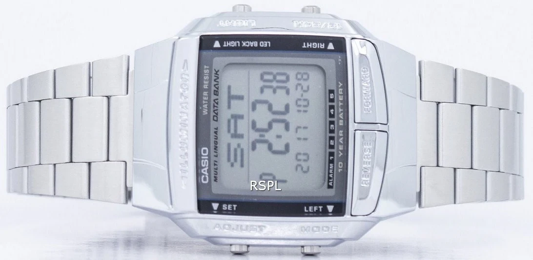 Casio Data Bank Illuminator Dual Time Alarm Digital DB-360-1A Men's Watch